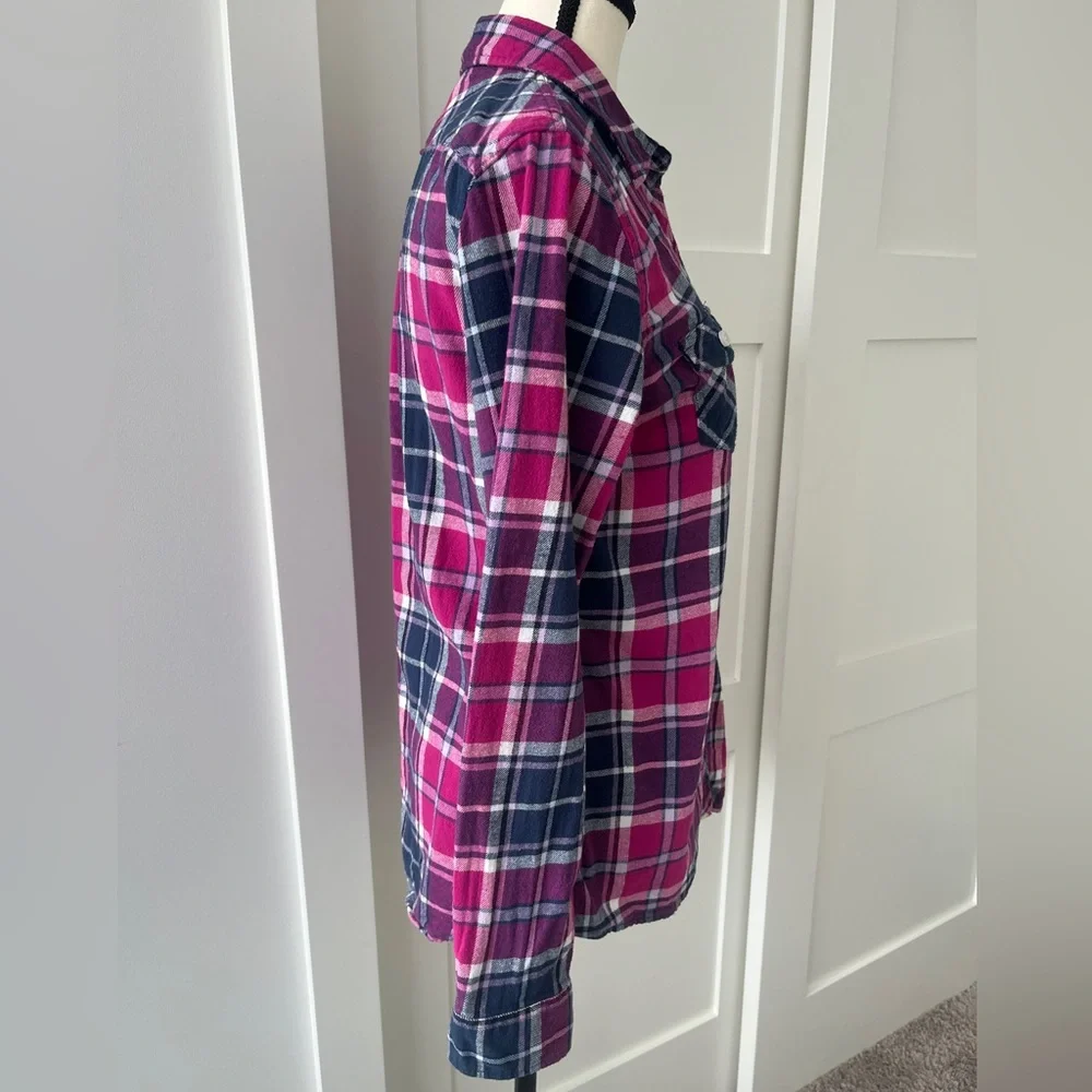 Weatherproof Vintage Ladies' Flannel Plaid Button Down Shirt | Size Medium - Picture 5 of 13